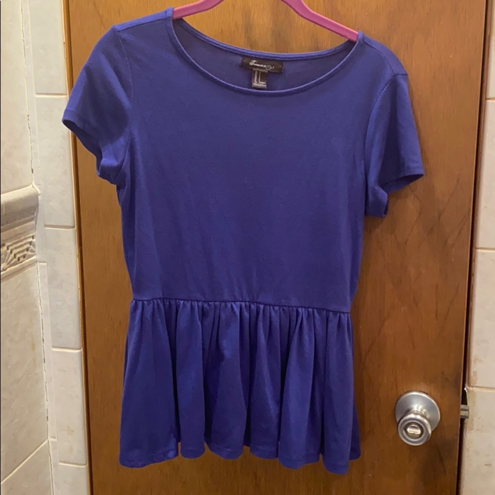 Royal blue peplum top